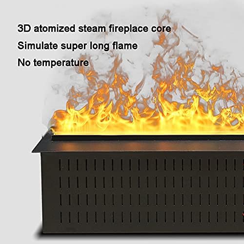 sıcak şömine 39 inç Gömme Elektrikli Şömine 3D Alev Efektleri, Ayarlanabilir Alev ve Güvenlik Koruma Sistemi Dekoratif Şömine