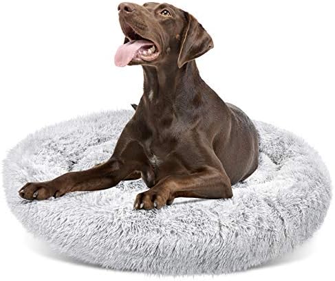 DELOMO Pet Yatak için Ekstra Büyük Köpek, Köpek Kürklü Yatak, kendinden ısınma Pet Yastık Yatak, Köpekler ve Kediler için Yükseltilmiş