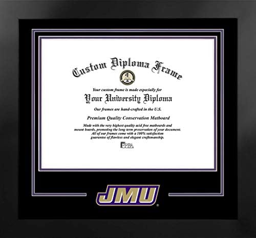 Kampüs Görüntüleri NCAA James Madison Dukes Unisex Ruh Diploması Manhattan Bonus Litograflı Siyah Çerçeve, Siyah, Tek Beden