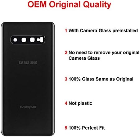 Afeax OEM Arka Cam Kapak Arka Kapı samsung için yedek Galaxy S10 Yüklü Kamera Lens ve Tamir Aracı ve Yapıştırıcı ile Tüm Modeller