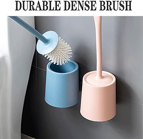 GYDMEG Tuvalet Fırçası ve Tutucu Seti, Plastik Uzun Saplı Klozet Temizleyici Fırça, Ticari Banyo Tuvalet Derin Temizliği için