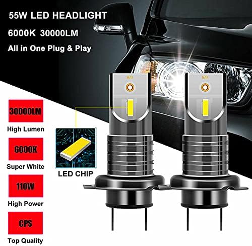 figatia H7 LED Far Ampulü 13000LM5050 CSP %200 Parlaklık ve Gece Görünürlüğü 6000K
