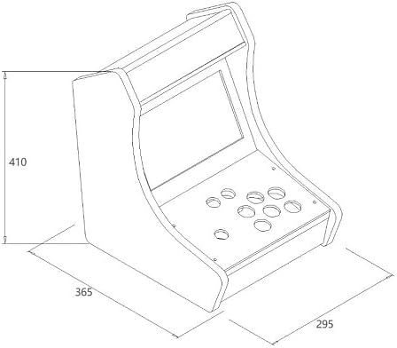Vilros Ahududu Pi Uyumlu Masaüstü Arcade Kabine ile Dahili 10 İnç HD Ekran