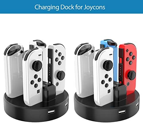 HEYSTOP Anahtarı OLED Aksesuarları Paketi 28 in 1 Nintendo Anahtarı OLED ile uyumlu, Taşıma Çantası ile Hediye Kiti, Dockable