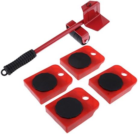 Homyl 5-set CASTOR Planör Kaymak için Mobilya dahil Kanepe Masa Danışma Kabine Wavrdrobes Dolaplar-Kırmızı