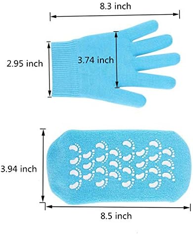 Pinkiou Nemlendirici Eldiven Çorap Seti Jel Spa Nemlendirmek Yumuşatmak ıçin Tamir Kuru Eller Ayaklar Çatlak Cilt Bakımı Silikon