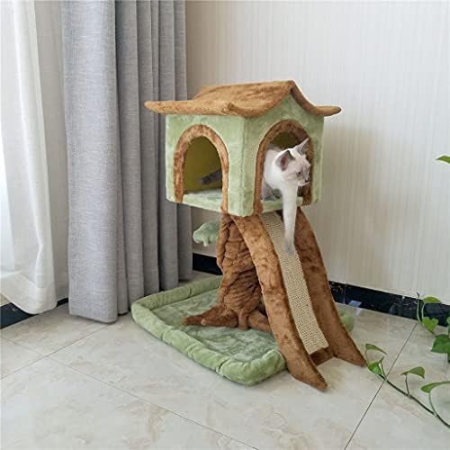 SLATİOM Pet Büyük Ahşap Kediler Çöp Kediler Ağacı Kediler Tırmanma Çerçeve, Ağaç Evi Pet Malzemeleri