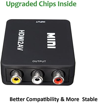 NAMEO Mini Kompozit 1080 P HDMI RCA Ses Video AV CVBS Adaptörü Dönüştürücü Destekleyen PAL / NTSC USB Şarj Kablosu ile PC Laptop