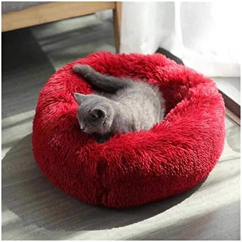 RYHUKW Kabarık kedi Sıcak Yuvarlak kedi Yastık Yumuşak kedi Sepeti köpek yatağı Donut kedi Ürünleri için pet köpek yatağı için