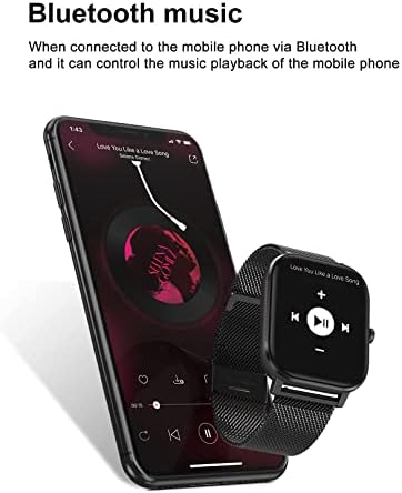 Android ve iPhone için Akıllı Saat ıp67 Su Geçirmez MP3 Çalma, Spor Modu ile Dokunmatik Ekran, Bildirimler, Erkekler ve Kadınlar