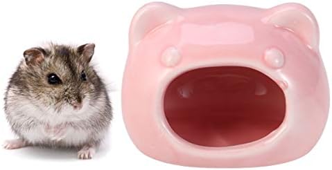 TEHAUX Seramik Hamster Yatak Küçük Hayvan Pet Seramik Ev Soğutma Yuva Seramik Pet House için Hamster / Tavşan