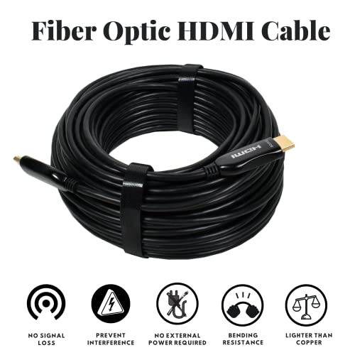 1 Adet 4k HDMI 2.0 Fiber Optik Kablo – HDMI HDR, TV ile Uyumlu, Nintendo ile Uyumlu, Xbox one ile uyumlu-80ft-Siyah