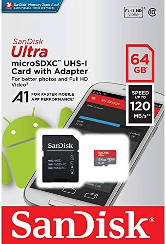 Ultra 64 GB microSDXC Samsung SM-T321 Artı SanFlash ve SanDisk tarafından Doğrulanmış Çalışır (A1/C10/U1/8 k / 120MBs)