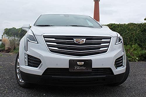 Cadillac için XİAOXİNG Siyah 3D Paslanmaz Çelik Plaka Kapağı Fream, Cadillac için Etiket Plakası