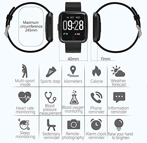 akıllı saat Spor Izci Izle-Spor akıllı saatler, Kalp Hızı Kan Basıncı Kan oksijen monitörü Izle, dokunmatik Ekran Akıllı Bileklik