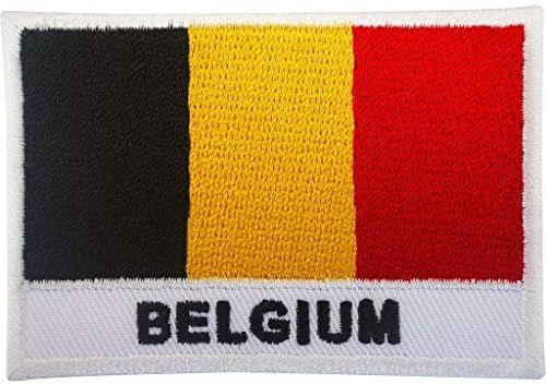 Belçika Bayrağı Yama Demir On / Rozet Futbol T Shirt İşlemeli Aplike Dikmek