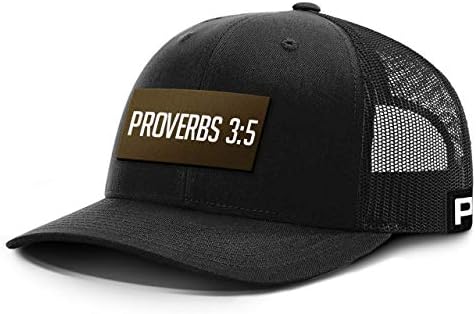 Baskılı Tekmeler Atasözleri 3: 5 Deri Yama Geri Örgü Şapka Hıristiyan İncil Ayet beyzbol şapkası