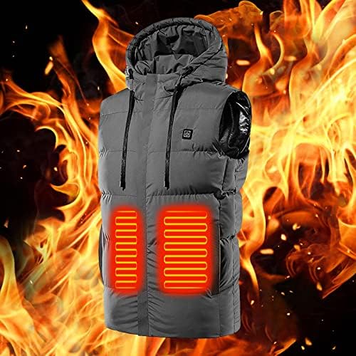 Isıtmalı yelek erkek kadın, USB elektrikli ısı yelek sıcak ısı ayarları, kolayca yıkanabilir ısıtmalı ceket elbise için açık