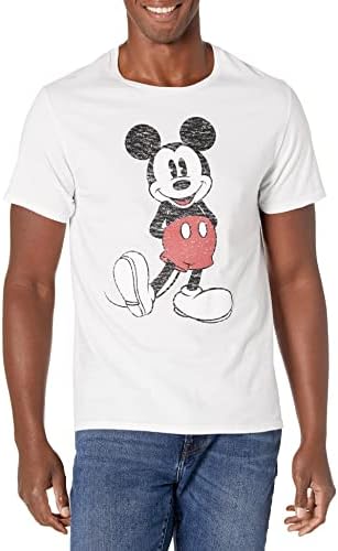 Disney erkek Tam Boy Mickey Mouse Sıkıntılı Bak T-Shirt
