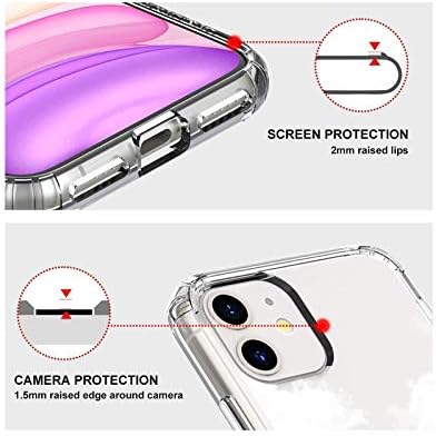 Şeffaf Yumuşak TPU Esnek Corver iPhone 11 Kapak Dövme Kelebek Kılıfı ile Uyumlu