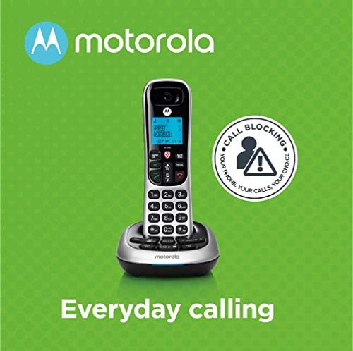 Motorola CD4011 DECT 6.0 Telesekreterli ve Çağrı Bloklu Telsiz Telefon, Gümüş / Siyah, 1 Ahize