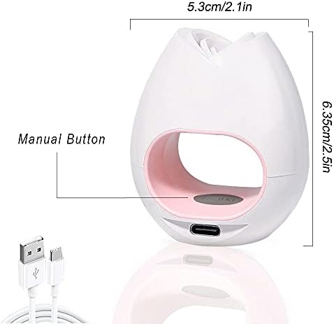 Mini Tırnak Fototerapi Lambası, Sevimli Gül UV Jel Tırnak Lambası, USB Mini Tırnak UV ışığı, Tek Parmak için LED Terapi güneş