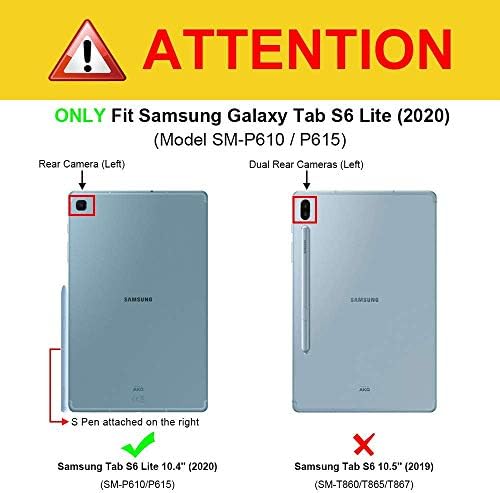 Samsung Galaxy Tab S6 Lite 10.4 için NB Kablosuz Bluetooth Klavye Kapağı [Model: SM-P610 / SM-P615], İnce Sentetik Deri Koruyucu