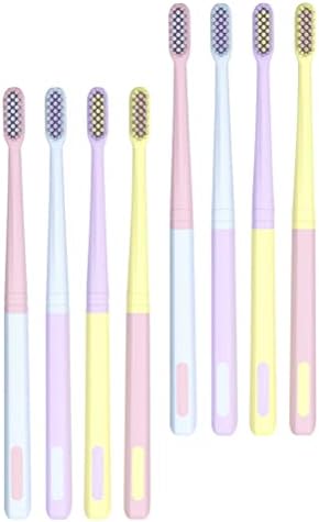 DOITOOL 8 ADET Japon Tarzı Esnek Macaron Renk Yetişkin Diş Fırçaları Seyahat Diş Fırçaları