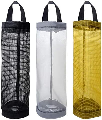 Honbay 3 ADET Katlanabilir Yıkanabilir Asılı Örgü saklama çantası Organizatör bakkal torbası Dağıtıcı Çanta Tutucu Ev Mutfak
