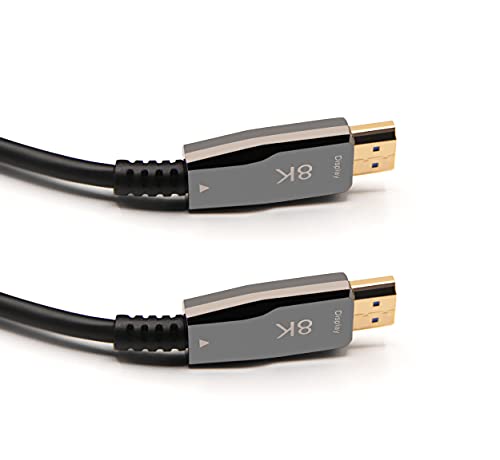 Pacroban 8K HDMI 2.1 Fiber Optik Kablo (25ft) - Yükseltildi. RTX 3090 ve Diğer Tüm HDMI Cihazları ile çalışmak, in-Duvar Güvenli
