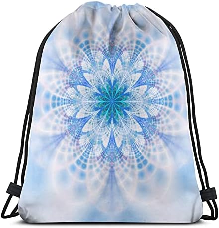 Soyut Çiçek Mandala ipli sırt çantası Su Geçirmez spor Çantası seyahat sırt çantası Spor Yoga Sırt Çantası Kadınlar İçin cadılar