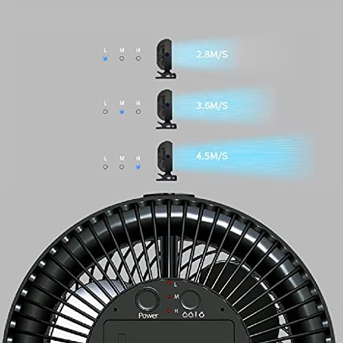 jiande 8-İnç Fan Klip Fan, Soğutma Sprey Fan Pil Işletilen, USB Şarj Edilebilir masa fanı 3 Hızları, 200 ml Su Tankı ile Açık