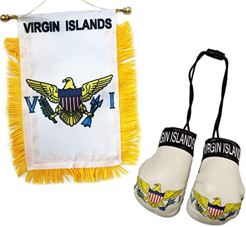 Flagline ABD Virgin Adaları-Boks Eldiveni ve Pencere Askısı Kombinasyonu
