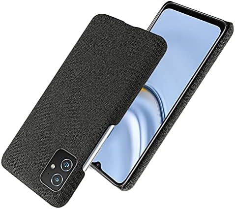 Asus Zenfone 8 için SHUNDA Kılıfı, Ultra İnce Keçe Kumaş Anti-Parmak İzi Koruma Kapağı Asus Zenfone 8 için 5.9 - Siyah