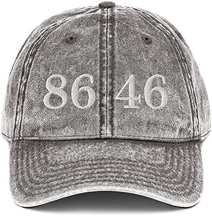 Anti Joe Biden Şapka, 86 46 (İşlemeli Vintage Pamuklu Dimi Kap)