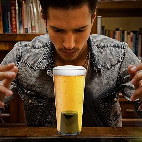 Falcı Bira Bardağı (27 Ons ) - Sihirli 8 Top Tarzı İçme Oyunu-Siz ve Arkadaşlarınız için 20 Olası Servete Sahip Nostaljik Bira