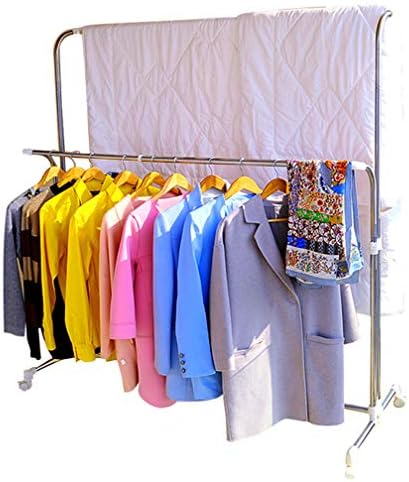 Hershıı Haddeleme Giysi kurutma rafı Genişletilebilir Metal Çift Raylı Ağır Çamaşır giysi askısı Standı Ayarlanabilir Kapalı