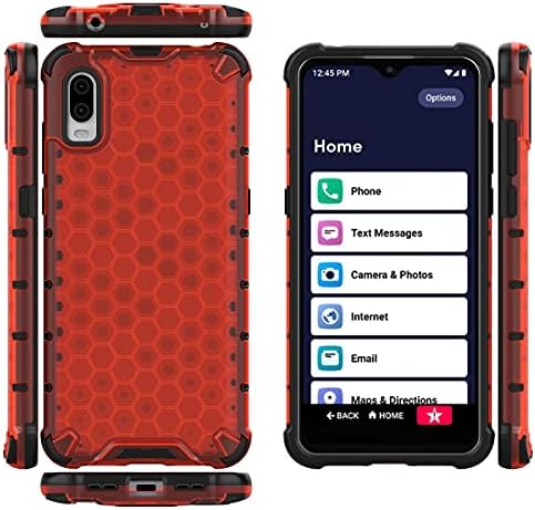 Jitterbug Smart3 Telefon Kılıfı, Nakedcellphone [Petek Hibrid Serisi] Çift Katmanlı Kapak [Anti-Şok] Jitterbug Smart 3 (2021)