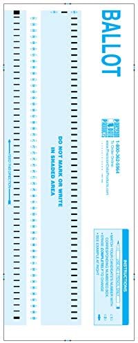100-B Uyumlu oy pusulaları, 100 Aday (50 / Taraf), 100 Sayfa Paketi