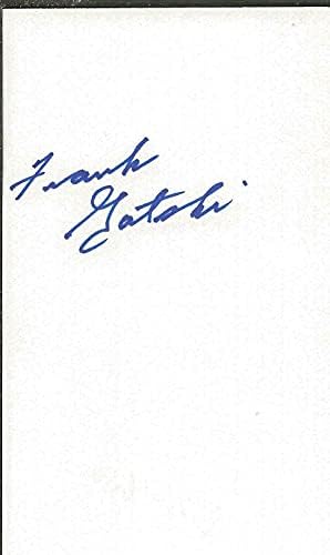 Frank Gatski, 3x5 İndeks Kartı Browns - NFL Kesim İmzalarını İmzaladı