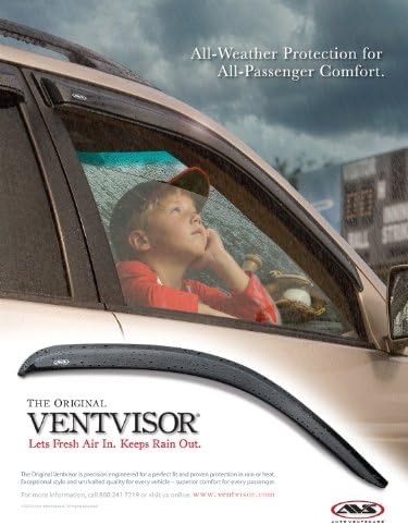 Otomatik Ventshade AVS 94353 Orijinal Ventvisor Yan Pencere Saptırıcı Koyu Duman, 2005-2010 Chevrolet Kobalt için 4 Parçalı Set
