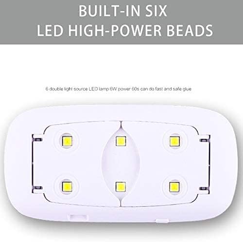 Güneş Mini UV LED tırnak lambası 6 W tırnak kurutucu jel lehçe ışık ile 2 zamanlayıcı Setting45s ve 60 s