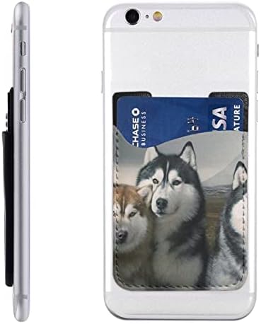 Köpekler Telefon Cüzdan, telefon Kredi Kartı Tutucu 3 m Yapıştırıcı Üzerinde Sopa Cüzdan Cep Kılıf Mate Cep Telefonu için Tüm